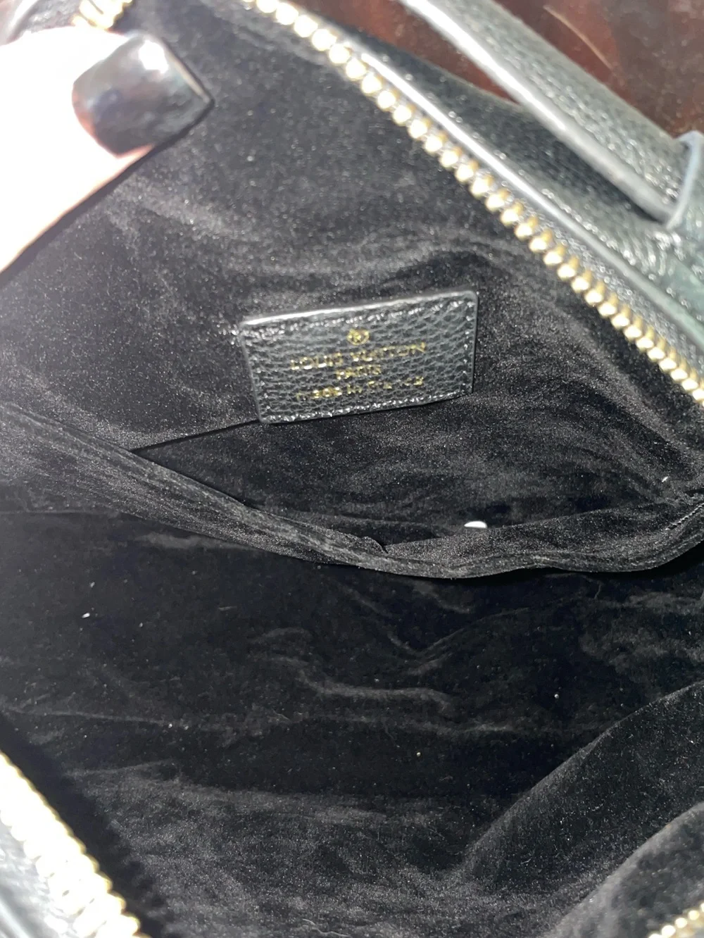 Louis Vuitton Black Leather Tassel Crossbody Bag with Gold Hardware